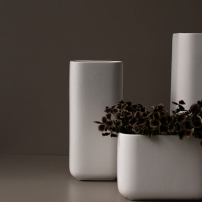 DBKD Cube Vase Keramik matt weiß